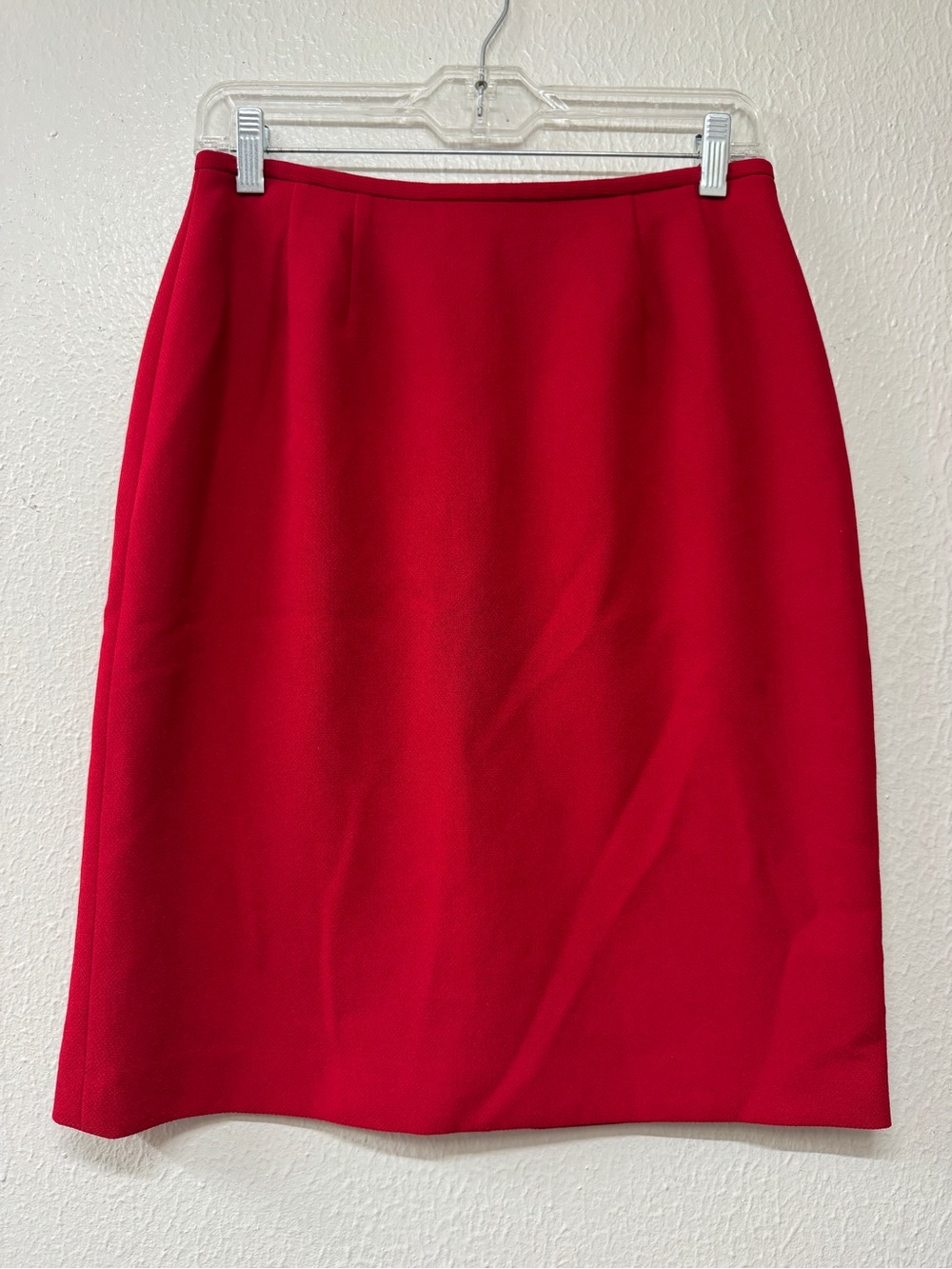 Le Suit Scarlet Red Pencil Skirt 6 Petite